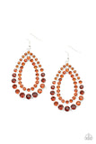 Paparazzi Glacial Glaze Earrings Brown