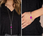 Paparazzi Unstoppable Glamour Necklace Pink &  Glamorous Glow Bracelet Pink