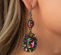 Paparazzi Capriciously Cosmopolitan Earrings Multi (Oil Spill)