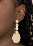 Paparazzi Idolized Illumination Earrings Gold