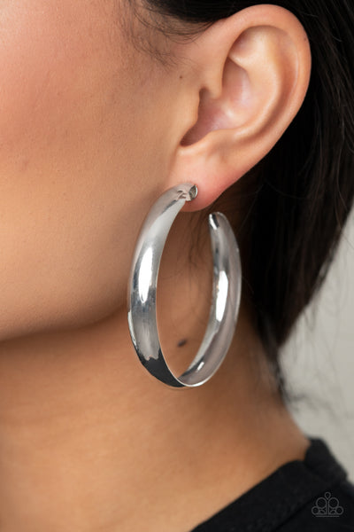 Paparazzi BEVEL In It Earrings Silver