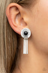 Paparazzi Desert Amulet Earrings Black Clip ons - Glitz By Lisa 