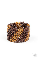 Paparazzi Island Expression Bracelet Brown - Glitz By Lisa 