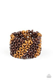 Paparazzi Island Expression Bracelet Brown - Glitz By Lisa 