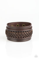 Paparazzi OUTLAW and Order Urban Bracelet Brown - Glitz By Lisa 