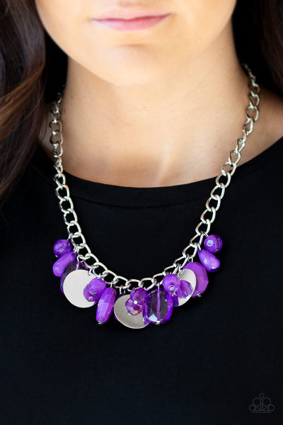 Paparazzi Treasure Shore Necklace Purple - Glitz By Lisa 