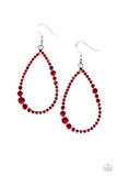 Paparazzi Diva Dimension Earrings Red - Glitz By Lisa 