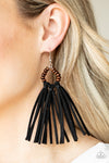 Paparazzi Easy To PerSUEDE  Earrings Black - Glitz By Lisa 