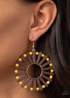 Paparazzi Solar Flare Earrings Yellow