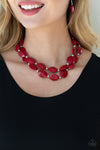 Paparazzi Two-Story Stunner Necklace Red