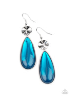 Paparazzi Jaw-Dropping Drama Earrings Blue - Glitz By Lisa 