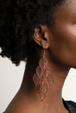 Paparazzi Limitlessly Leafy Earrings Copper