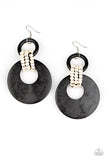 Paparazzi Beach Day Drama Earrings Black - Glitz By Lisa 