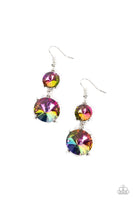 Paparazzi Sizzling Showcase Earrings Multi (Oil Spill)