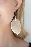 Paparazzi Leafy Legacy Earrings Rose Gold