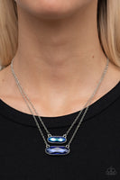 Paparazzi Double Bubble Burst Necklace Blue