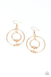 Paparazzi Center of Attraction Earrings Gold - Glitz By Lisa 