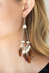 Paparazzi Haute Hawk Earrings White