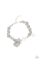 Paparazzi Lovable Luster Bracelet White