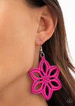 Paparazzi Bahama Blossoms Earrings Pink - Glitz By Lisa 