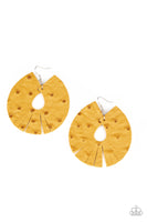 Paparazzi Palm Islands Earrings Yellow - Glitz By Lisa 