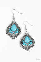 Paparazzi Malibu Mama Earrings Blue - Glitz By Lisa 