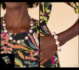 Paparazzi Dreamscape Escape Necklace Pink & A DREAMSCAPE Come True Bracelet Pink (Iridescent)