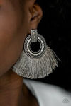 Paparazzi I Am Spartacus Earrings Silver - Glitz By Lisa 