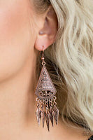 Paparazzi Me Oh MAYAN Earrings Copper - Glitz By Lisa 