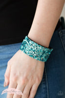 Paparazzi Starry Sequins Urban Bracelet Blue - Glitz By Lisa 